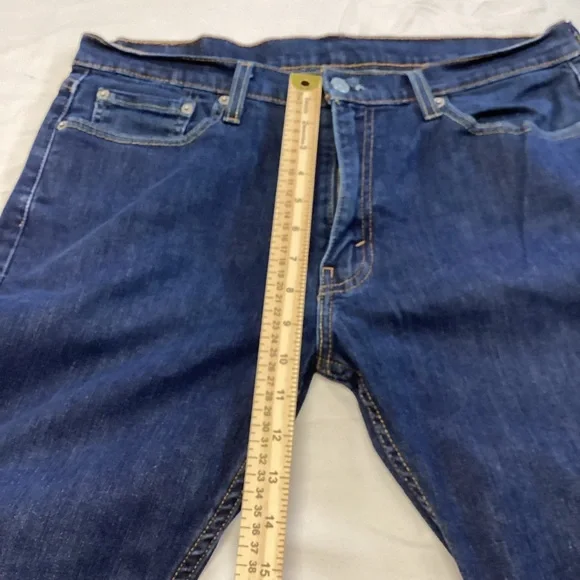 Levi's 513 Men's Dark Wash Straight Stretch Jeans 33x34 - Picture 7 of 10